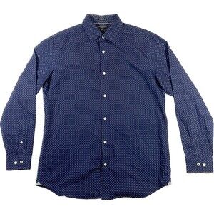 Banana Republic Mens Long Sleeve Button Down Canden Fit Shirt Size Large Blue